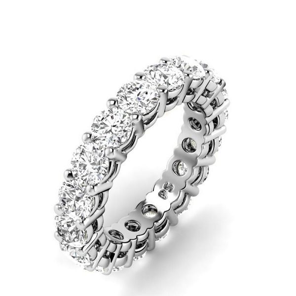 Magnificent 2.50 CT Round Cut Diamond Eternity Ring in 14KT White Gold Online Sale