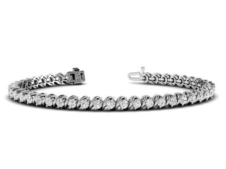 1.50-8.00 CT Round Cut Diamonds - Tennis Bracelet Hot on Sale