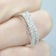 Chic 0.60 CT Round Cut Diamond Wedding Band in 14KT White Gold Online Hot Sale