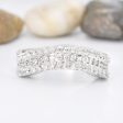 Chic 0.60 CT Round Cut Diamond Wedding Band in 14KT White Gold Online Hot Sale