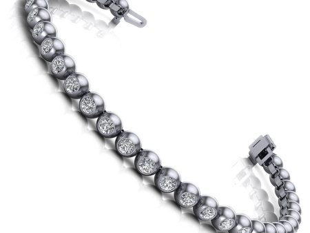 1.00-6.00 CT Round Cut Diamonds - Tennis Bracelet Hot on Sale