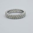 Chic 5.00 CT Round Cut Diamond Eternity Ring in 14KT White Gold For Sale