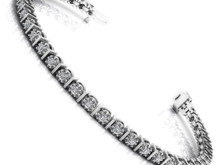 0.50-2.00 CT Round Cut Diamonds - Tennis Bracelet Fashion