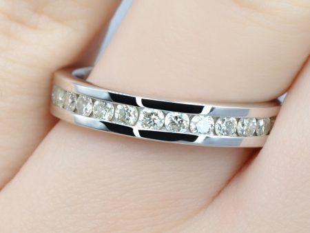 Stunning 1.30 CT Round Cut Diamonds - Eternity Ring in 14KT White Gold Supply