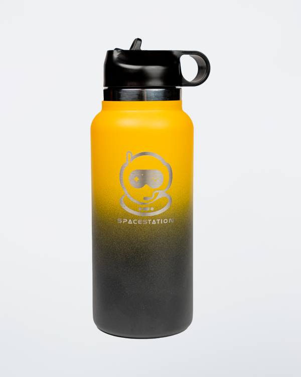 Black and Gold Waterbottle Fashion