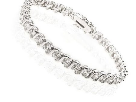 0.60-4.00 CT Round Cut Diamonds - Tennis Bracelet For Sale