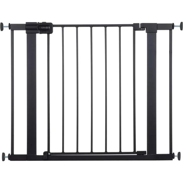 Easy Install Walk Through Baby Gate - Black Supply