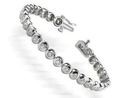 1.10-6.00 CT Round Cut Diamonds - Tennis Bracelet Online now