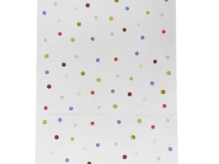 Foam Puzzle Play Mat 4  x 6  - Polka Dots (See Description) For Sale