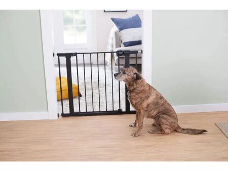 Easy Install Walk Through Baby Gate - Black Supply