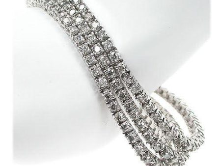 11.00-11.00 CT Round Cut Diamonds - Tennis Bracelet on Sale