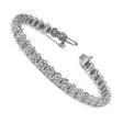 4.50-4.50 CT Round Cut Diamonds - Tennis Bracelet Online now