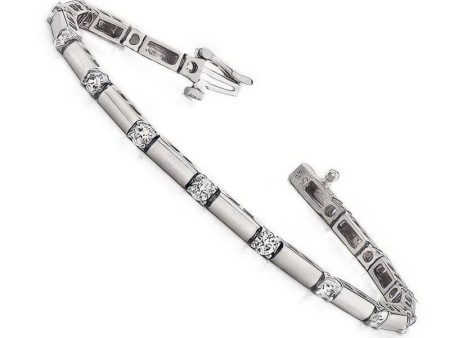 1.50-3.00 CT Round Cut Diamonds - Tennis Bracelet Hot on Sale