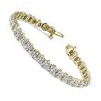 4.50-4.50 CT Round Cut Diamonds - Tennis Bracelet Online now