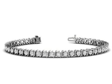 1.00-7.00 CT Round Cut Diamonds - Tennis Bracelet Online Sale