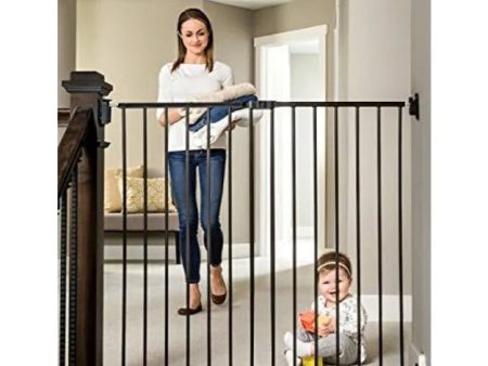 Extra Tall Top of Stair Safety Gate - Black Online now