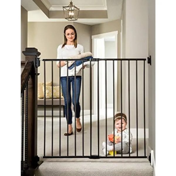 Extra Tall Top of Stair Safety Gate - Black Online now