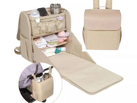 Diaper Bag Changing Station with Removable Stroller Cady - Oat Sale