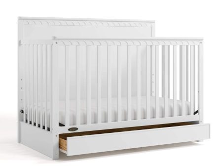 Graco Sasha 5-in-1 Convertible Crib with Drawer - White For Cheap